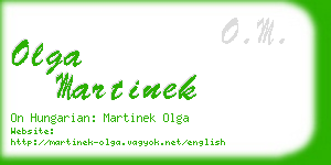olga martinek business card